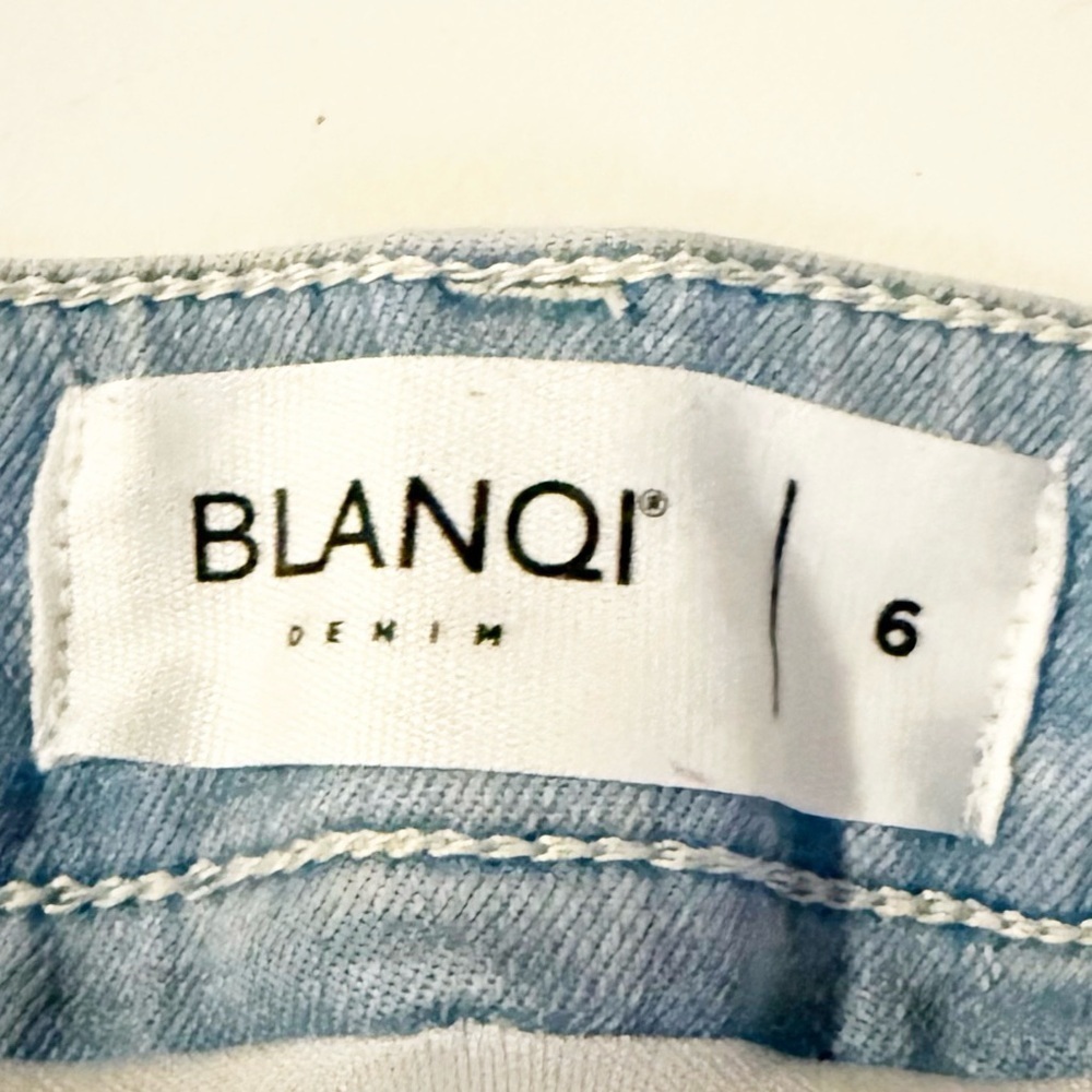 Blanqi Pregnancy Support Skinny Jeans Light Destroy Wash Distressed 6 - Picture 11 of 12